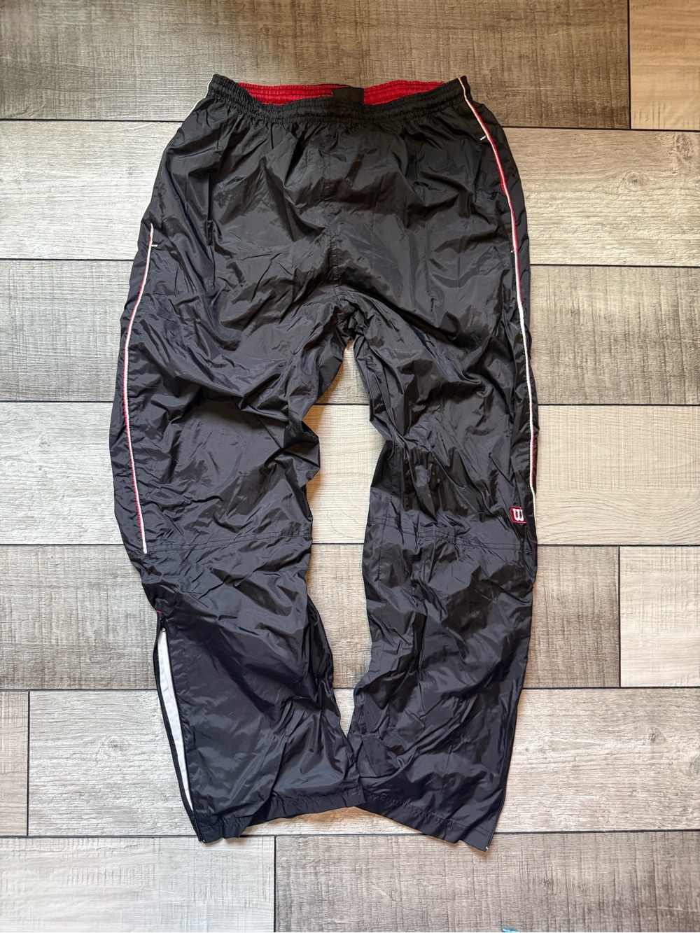 Wilson Men's Black Track Pants with Red Trim